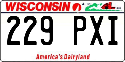 WI license plate 229PXI