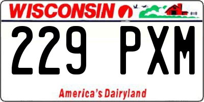 WI license plate 229PXM