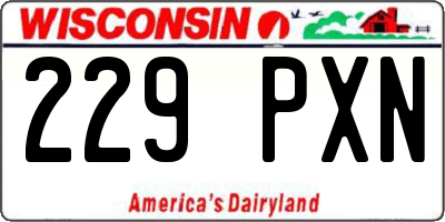 WI license plate 229PXN