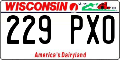 WI license plate 229PXO