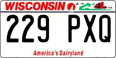 WI license plate 229PXQ