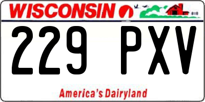 WI license plate 229PXV