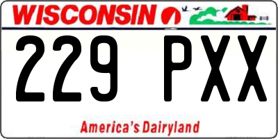 WI license plate 229PXX