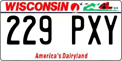 WI license plate 229PXY