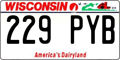 WI license plate 229PYB