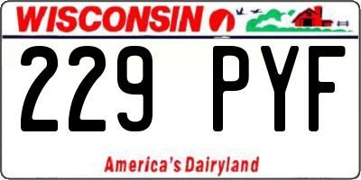 WI license plate 229PYF