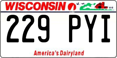 WI license plate 229PYI