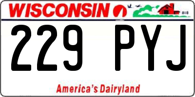 WI license plate 229PYJ