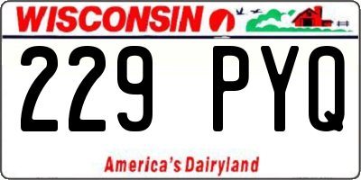 WI license plate 229PYQ