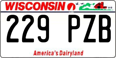 WI license plate 229PZB