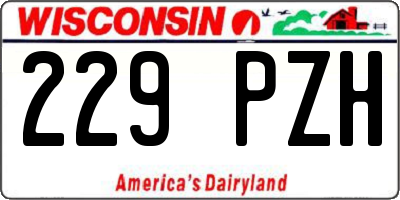 WI license plate 229PZH