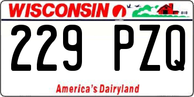 WI license plate 229PZQ