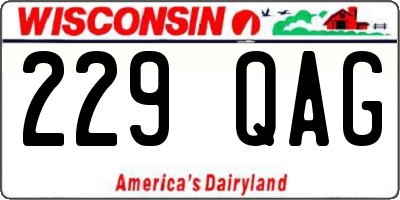WI license plate 229QAG