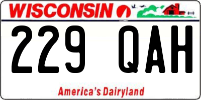 WI license plate 229QAH