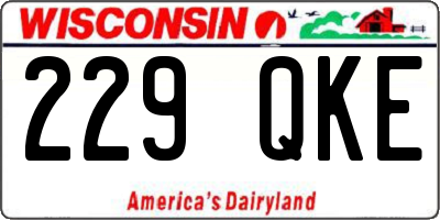 WI license plate 229QKE