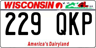 WI license plate 229QKP