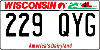 WI license plate 229QYG