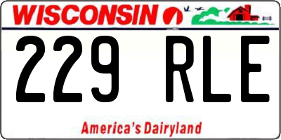 WI license plate 229RLE