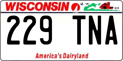 WI license plate 229TNA