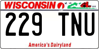 WI license plate 229TNU
