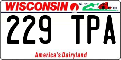 WI license plate 229TPA