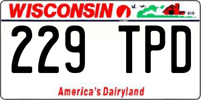 WI license plate 229TPD