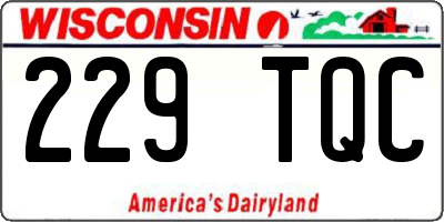 WI license plate 229TQC
