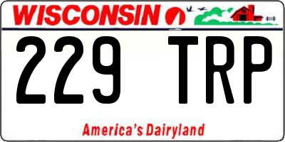 WI license plate 229TRP