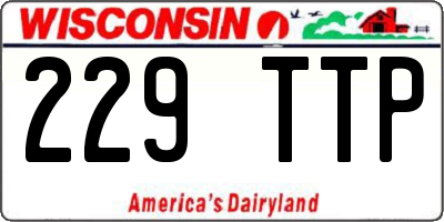 WI license plate 229TTP