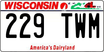 WI license plate 229TWM
