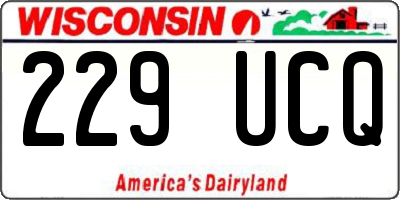 WI license plate 229UCQ