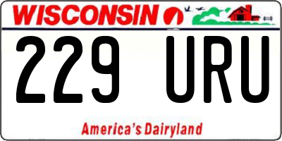 WI license plate 229URU
