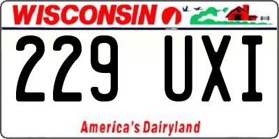 WI license plate 229UXI