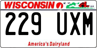 WI license plate 229UXM