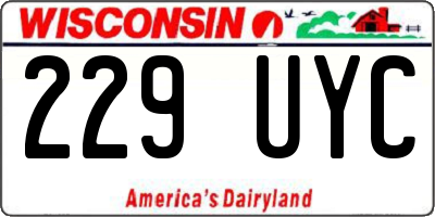 WI license plate 229UYC