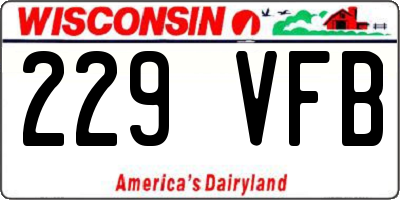 WI license plate 229VFB