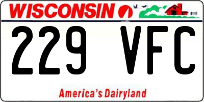 WI license plate 229VFC