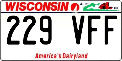 WI license plate 229VFF