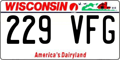 WI license plate 229VFG