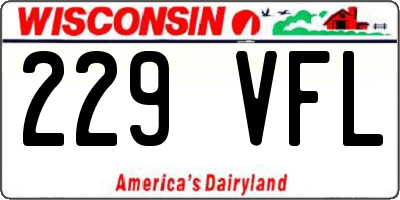 WI license plate 229VFL