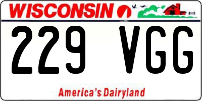WI license plate 229VGG