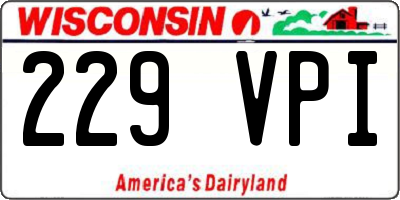 WI license plate 229VPI