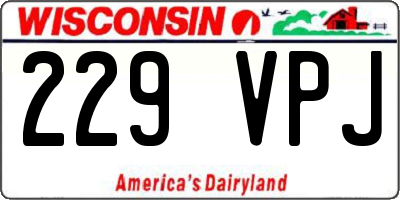 WI license plate 229VPJ