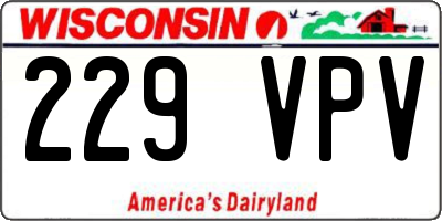 WI license plate 229VPV