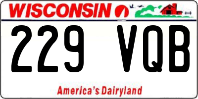 WI license plate 229VQB