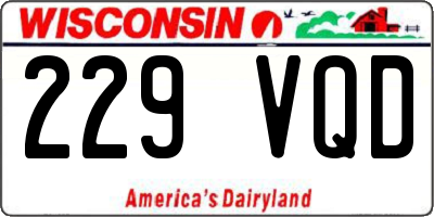WI license plate 229VQD