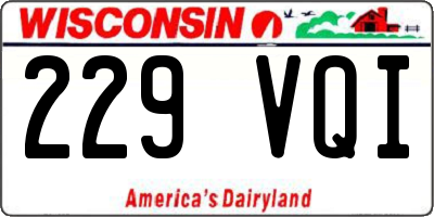 WI license plate 229VQI