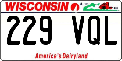 WI license plate 229VQL