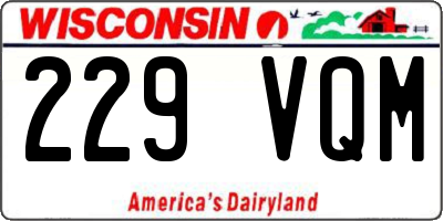WI license plate 229VQM