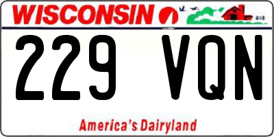 WI license plate 229VQN